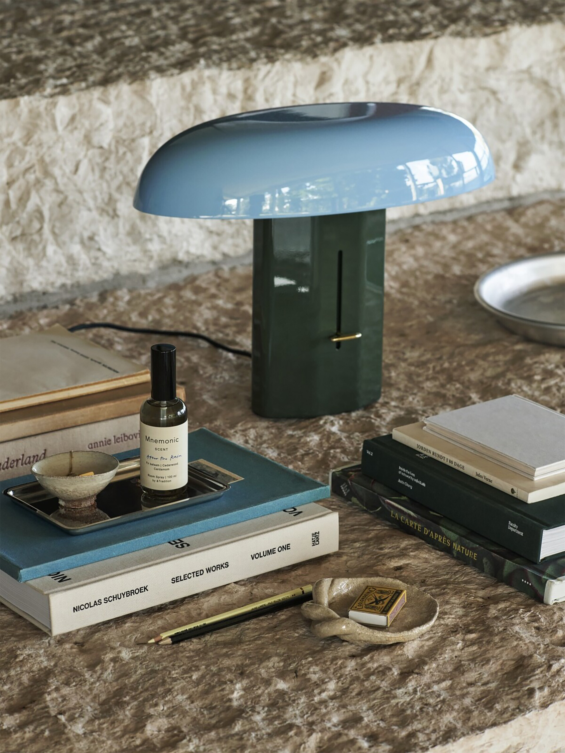 BLUE/GREEN TABLE LAMP - Green , Home design Bensimon