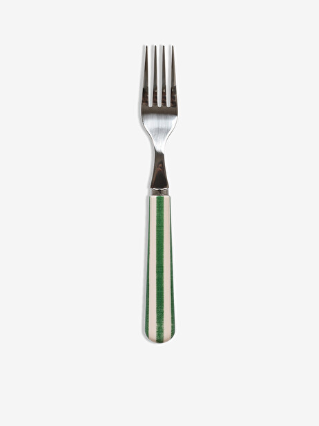 PAUL FORK GREEN STRIPE -  Green , Home design Bensimon