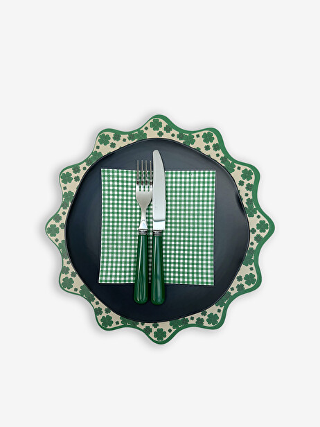 SMALL GREEN BILLBRAID SPOON -  Green , Home design Bensimon