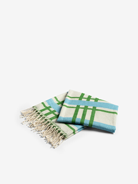 PLANO GREEN BLANKET 130X200 -  Green , Home design Bensimon