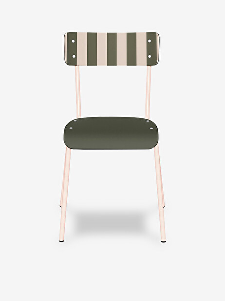 SUZIE KHAKI STRIPED CHAIR -  Khaki , Home design Bensimon