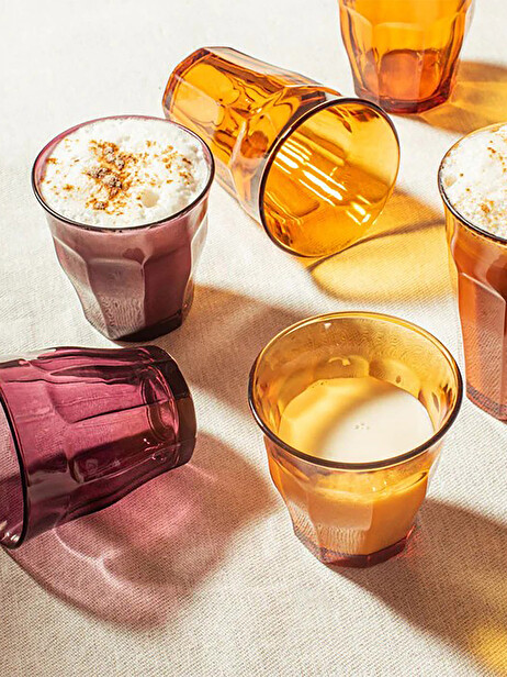 SET OF 6 PICARDIE GLASSES 25CL VERMEIL -  Yellow , Home design Bensimon