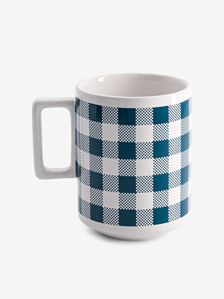 MUG XL GENERATION BLUE VICHY -  Blue vichy , Home design Bensimon