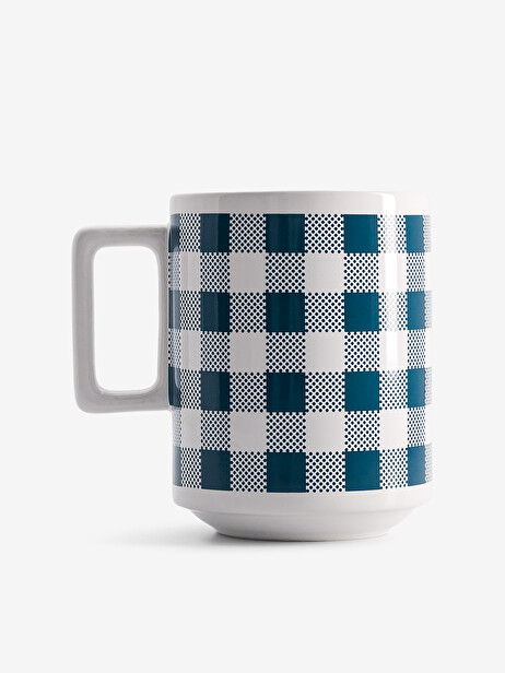 MUG XL GENERATION BLUE VICHY -  Blue vichy , Home design Bensimon