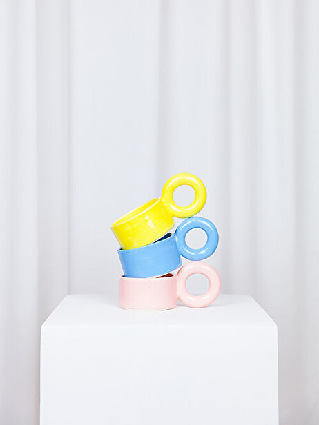 BIGLOOP CUP YELLOW CUP -  Yellow , Home design Bensimon