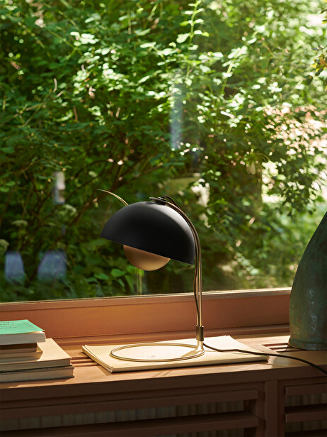 TABLE LAMP FLOWERPOT BLACK MAT VP4 -  Black , Home design Bensimon