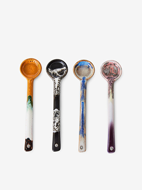SET OF 4 SPOONS 70S -  Multicolored , Home design Bensimon