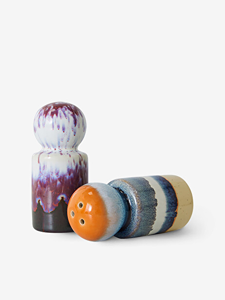 70S SALT AND PEPPER SET -  Multicolored , Home design Bensimon