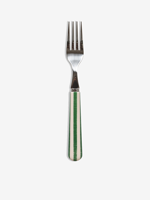 PAUL FORK GREEN STRIPE - Green , Home design Bensimon