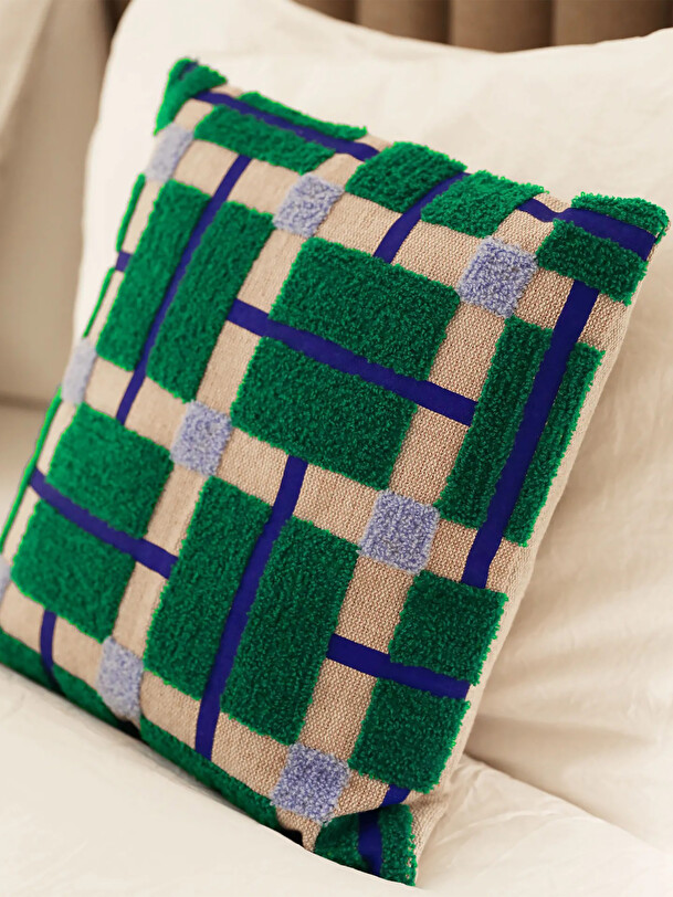 PLANO GREEN CUSHION 40X40 -  Green , Home design Bensimon