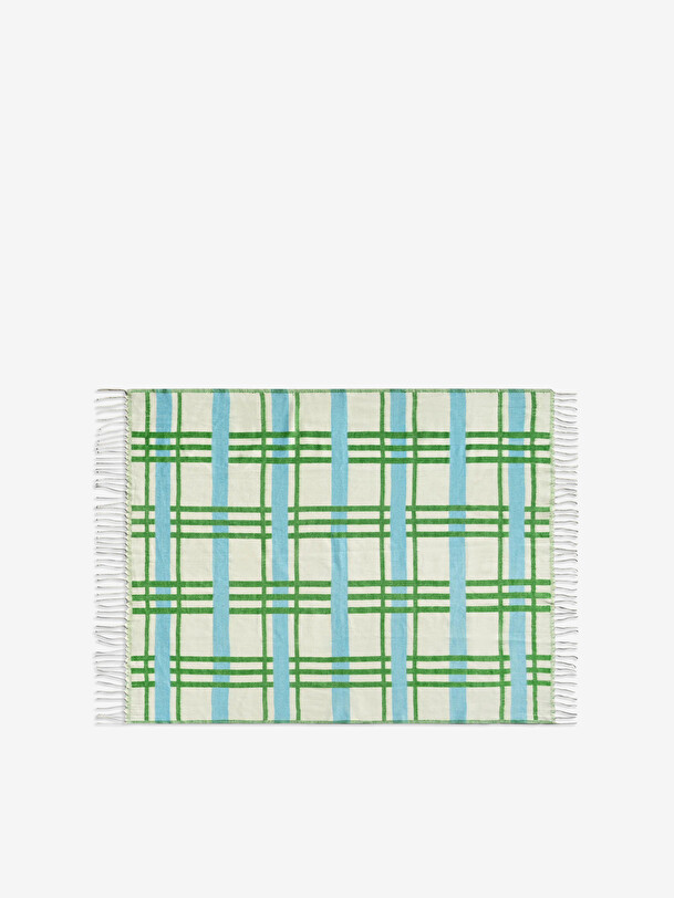PLANO GREEN BLANKET 130X200 - Green , Home design Bensimon