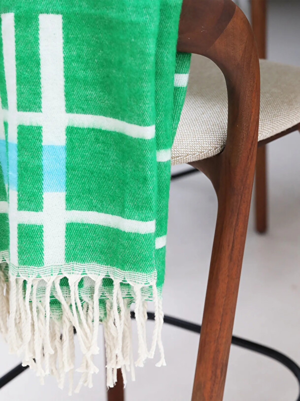 PLANO GREEN BLANKET 130X200 - Green , Home design Bensimon