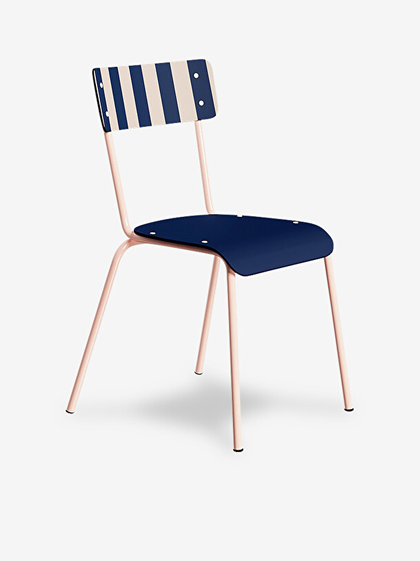 SUZIE NAVY STRIPED CHAIR -  Marine , Home design Bensimon