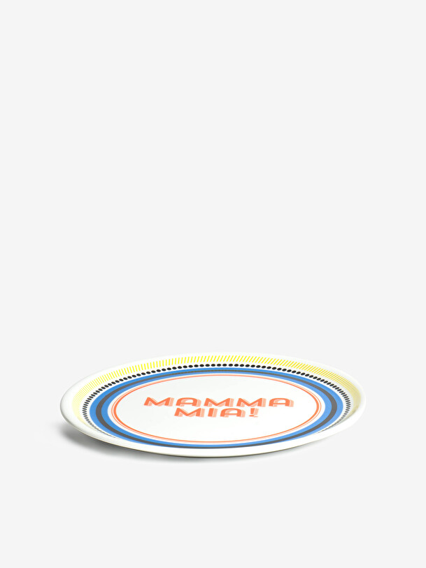 ASSIETTE MAMMA MIA! - BITOSSI HOME -  Orange , Home design Bensimon