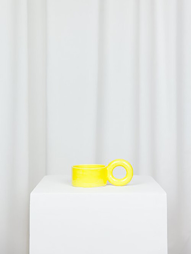 BIGLOOP CUP YELLOW CUP - Yellow , Home design Bensimon