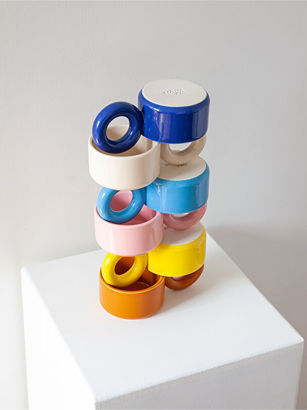 BIGLOOP CUP YELLOW CUP - Yellow , Home design Bensimon
