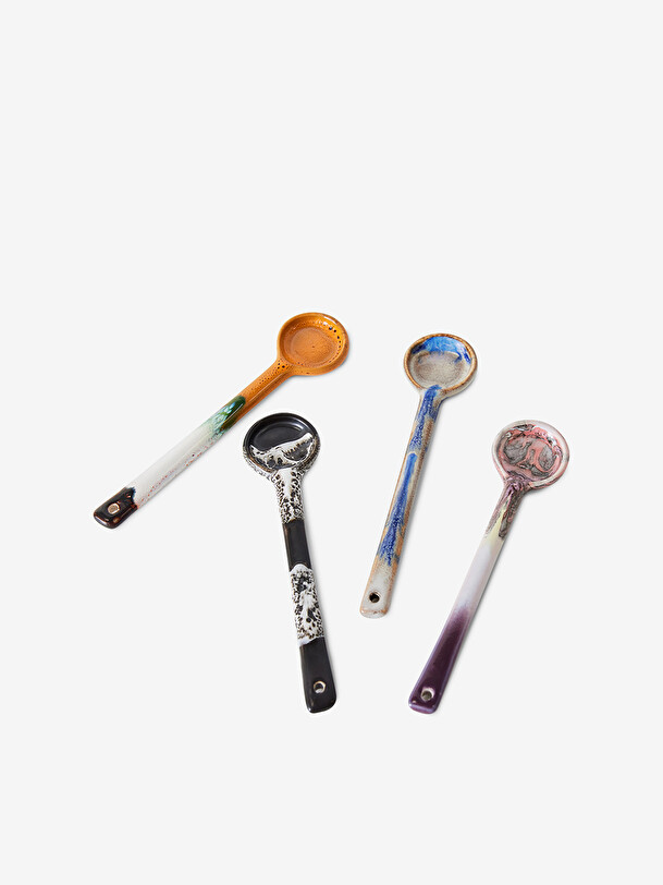 SET OF 4 SPOONS 70S - Multicolored , Home design Bensimon