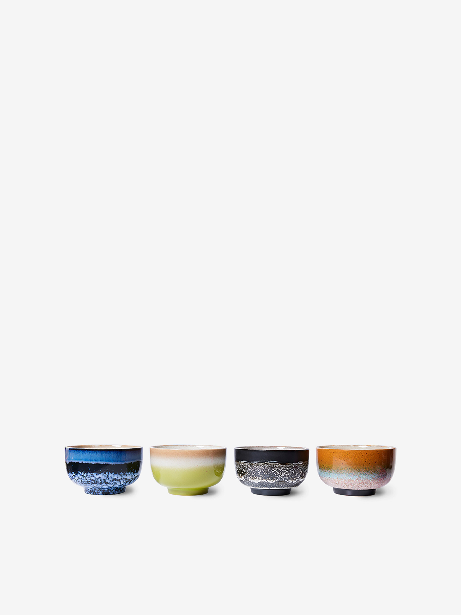 SET OF 4 BOWLS NOODLES GROOVY 70S -  Multicolored , Home design Bensimon