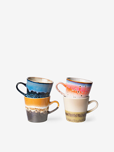 SET OF 4 AMERICANO CUPS -  Multicolored , Home design Bensimon