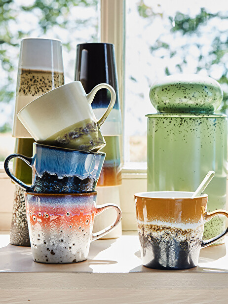 SET OF 4 AMERICANO CUPS -  Multicolored , Home design Bensimon