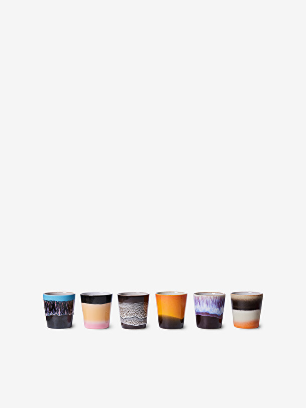 SET OF 6 RISTRETTO 70S STELLAR -  Multicolored , Home design Bensimon