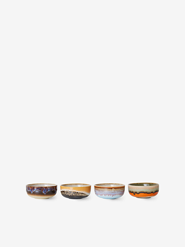 SET OF 4 TAPAS BOWLS 70S - Multicolored , Home design Bensimon