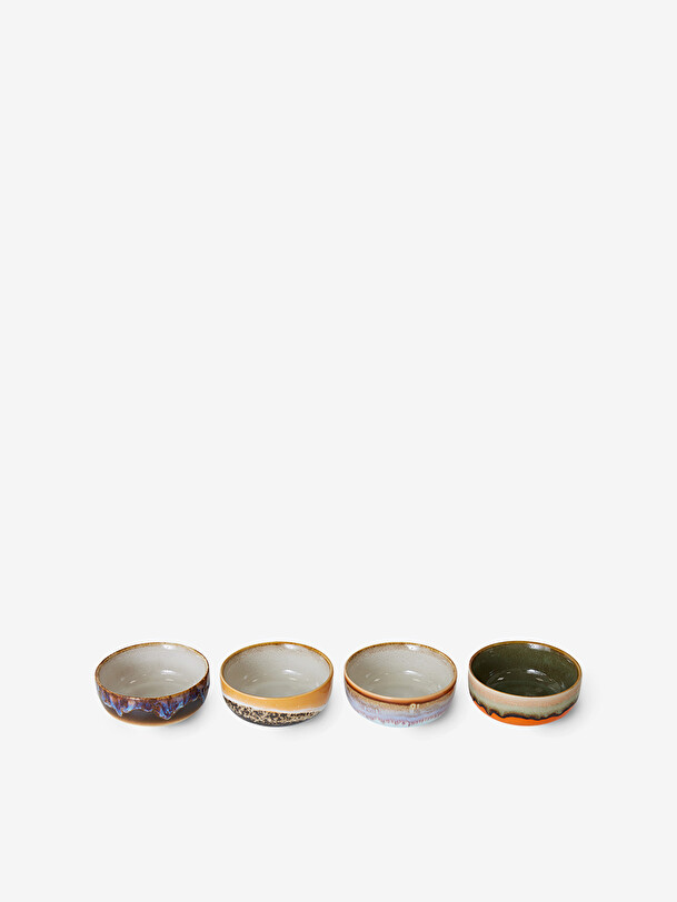 SET OF 4 TAPAS BOWLS 70S - Multicolored , Home design Bensimon