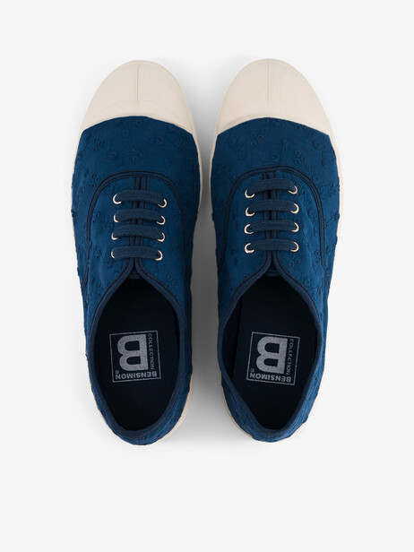 WOMEN BRITISH EMBRODERY LACES TENNIS -  Marine , Tennis & Shoes Bensimon