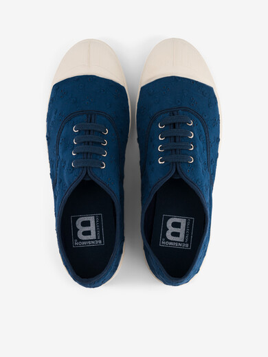 WOMEN BRITISH EMBRODERY LACES TENNIS -  Marine , Tennis & Shoes Bensimon