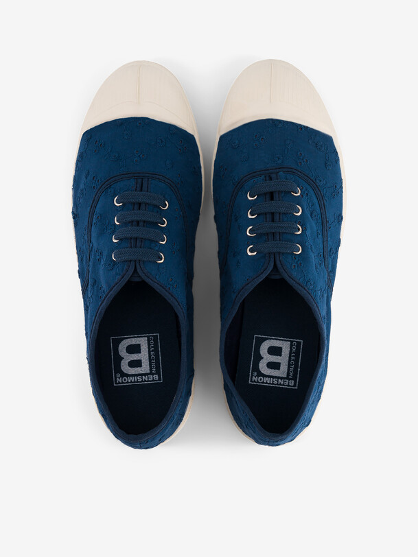WOMEN BRITISH EMBRODERY LACES TENNIS - Marine , Tennis & Shoes Bensimon