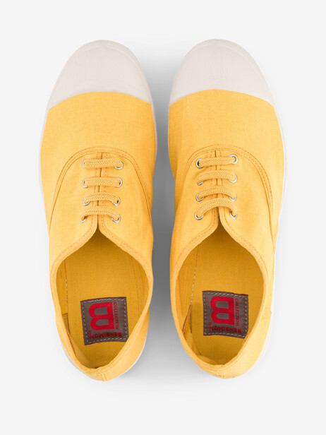 WOMEN LACES TENNIS -  Gold button , Tennis & Shoes Bensimon