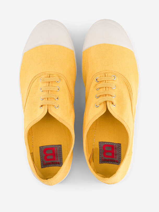 WOMEN LACES TENNIS -  Gold button , Tennis & Shoes Bensimon