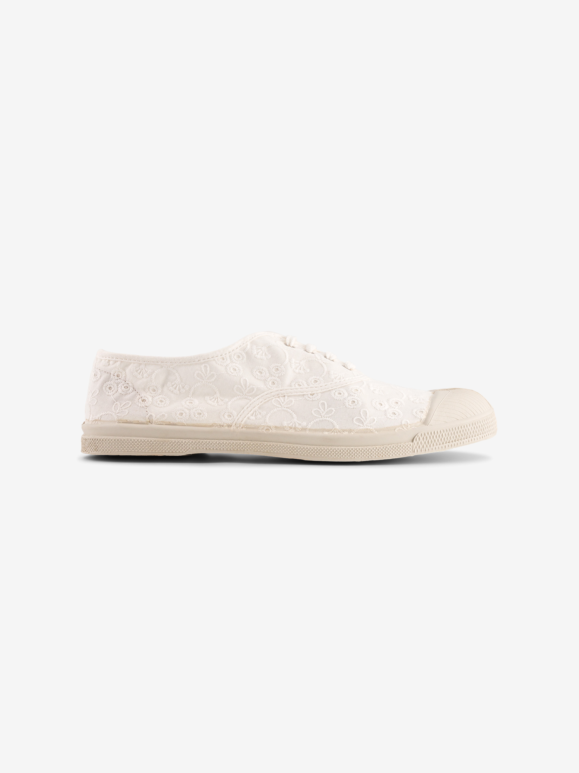 WOMEN BRITISH EMBRODERY LACES TENNIS - Ecru , Tennis & Shoes Bensimon