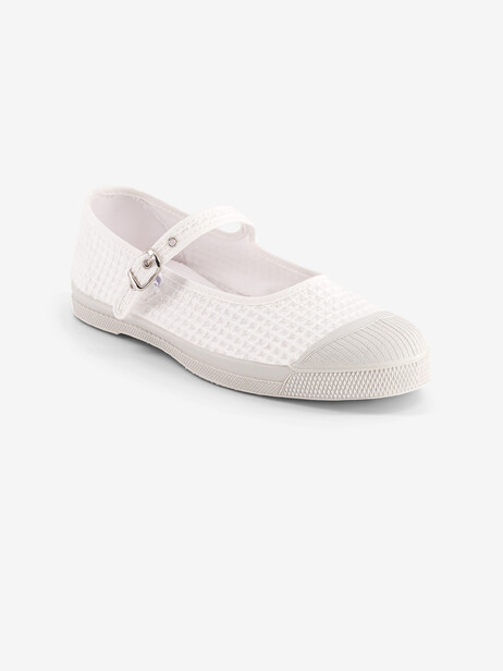 WOMEN WAFFLED BABIES TENNIS -  Ecru , Tennis & Shoes Bensimon