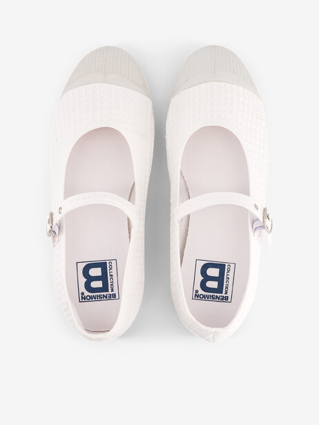 WOMEN WAFFLED BABIES TENNIS -  Ecru , Tennis & Shoes Bensimon