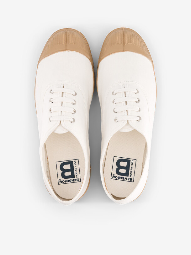 WOMEN COLOURSOLE LACES TENNIS - White , Tennis & Shoes Bensimon