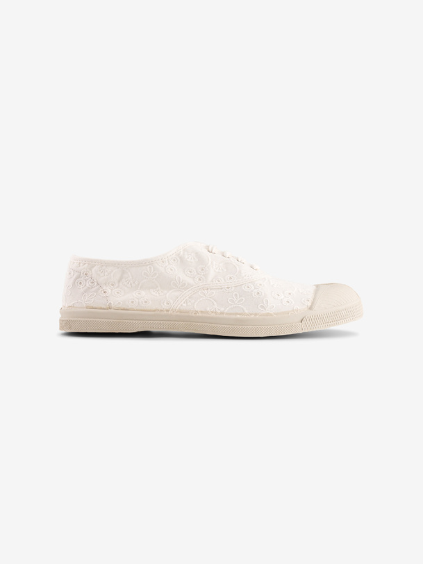 WOMEN BRITISH EMBRODERY LACES TENNIS - Ecru , Tennis & Shoes Bensimon