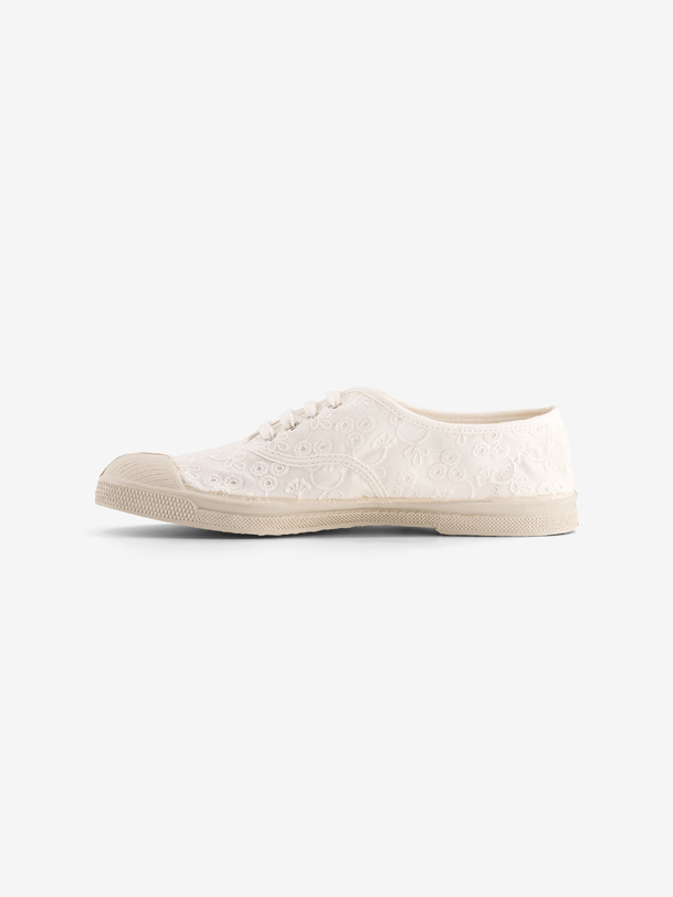 WOMEN BRITISH EMBRODERY LACES TENNIS - Ecru , Tennis & Shoes Bensimon