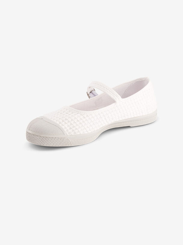 WOMEN WAFFLED BABIES TENNIS -  Ecru , Tennis & Shoes Bensimon