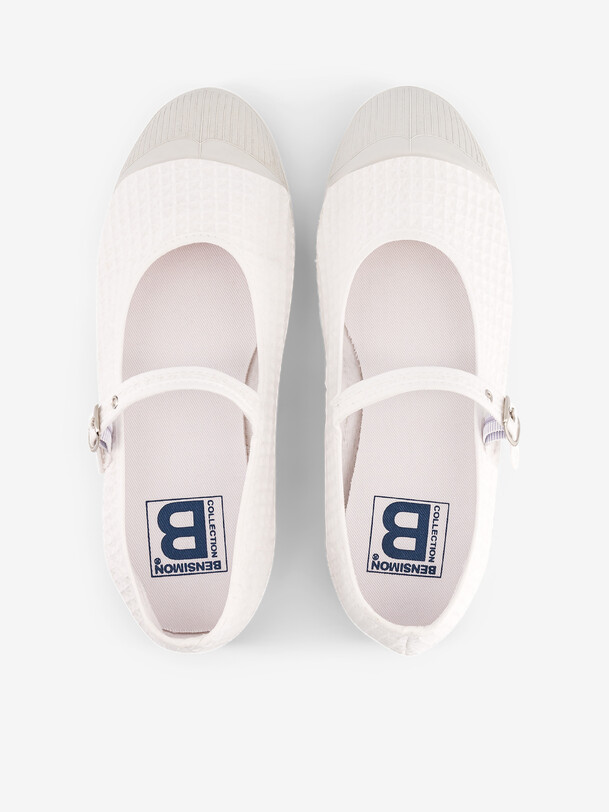 WOMEN WAFFLED BABIES TENNIS - Ecru , Tennis & Shoes Bensimon