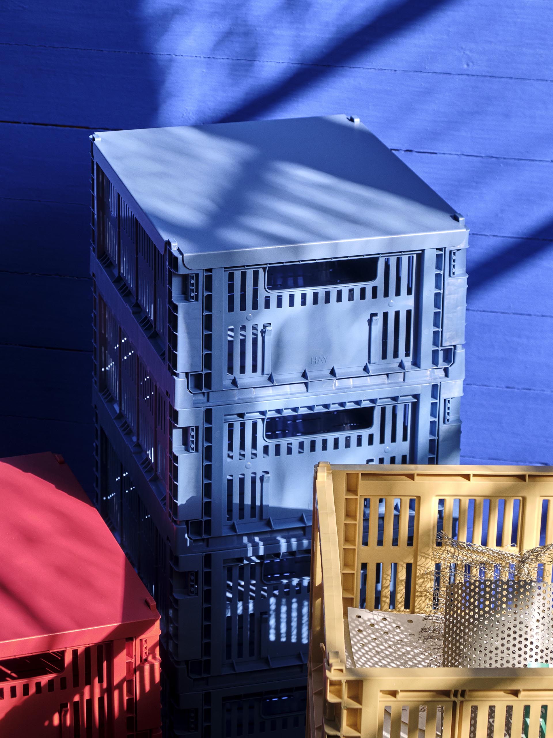 COUVERCLE METAL MARINE - HAY COLOUR CRATE - Hay -  Marine , Home design Bensimon