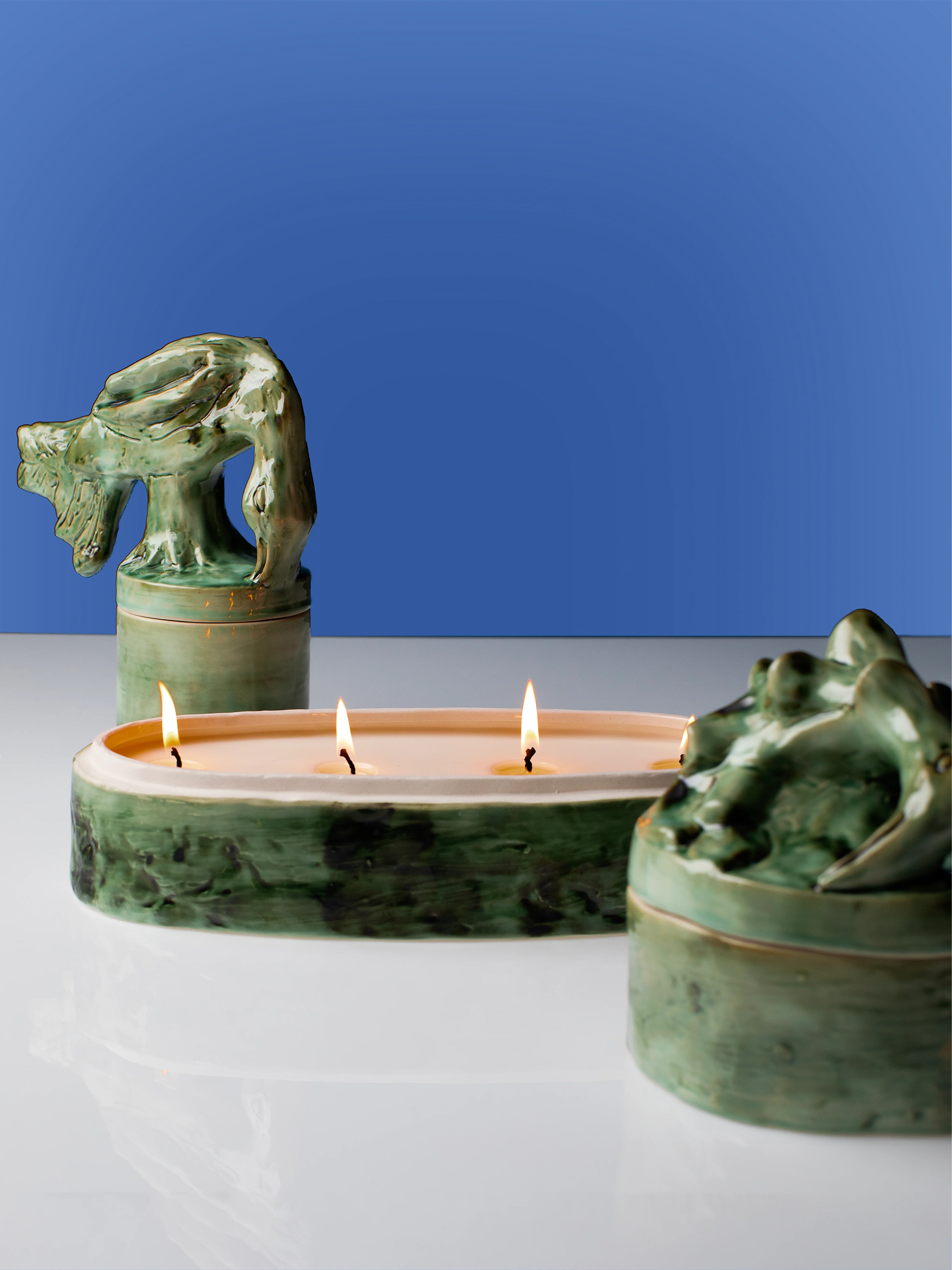 SCENTED CANDLE GREEN SONATA -  Green , Home design Bensimon
