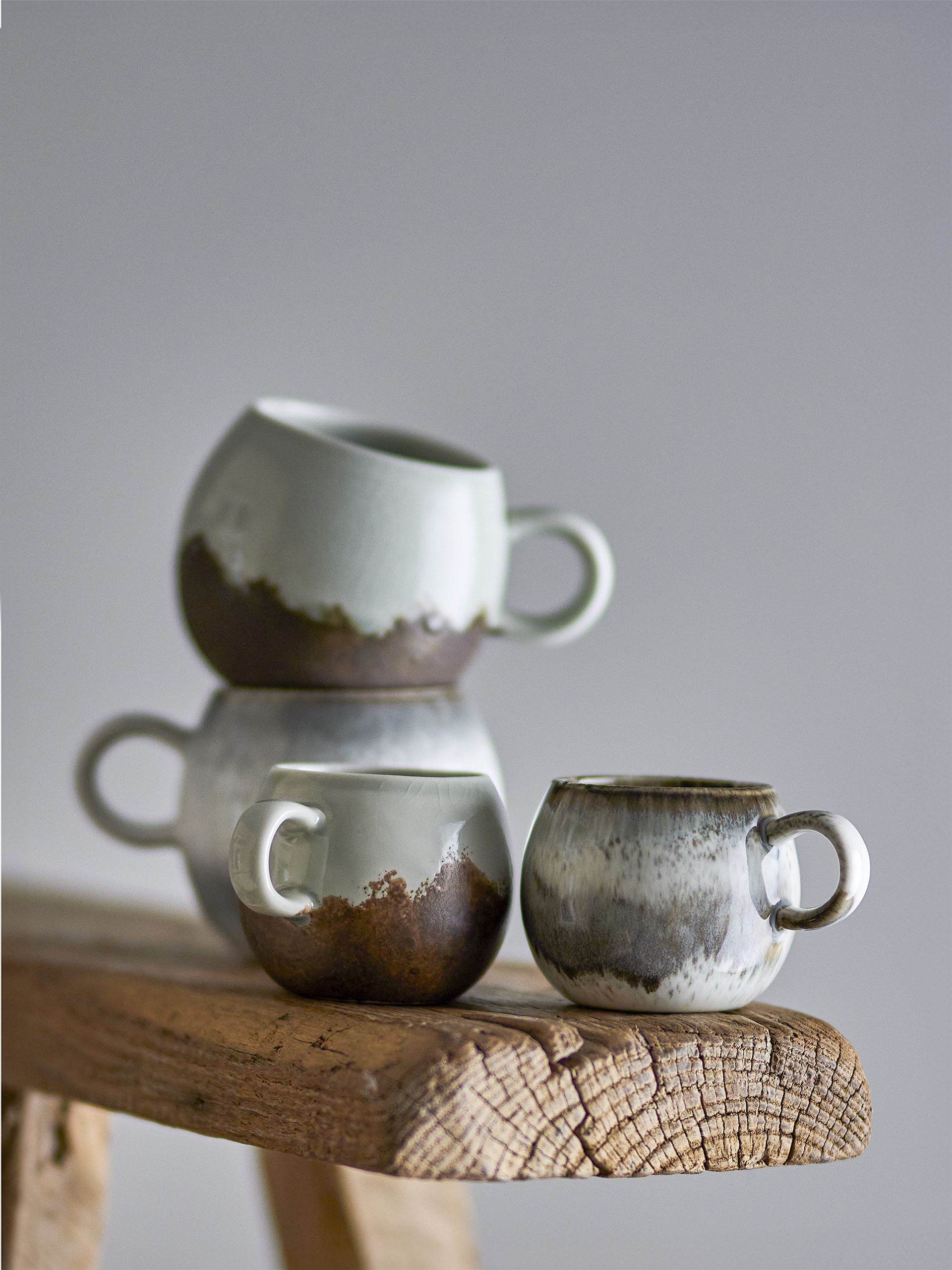 Tasse à expresso en grès Paula - Bloomingville - Grey , Home design Bensimon