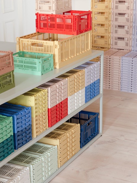 PANIER COLOUR CRATE M POLYPROPYLENE RECYCLE MARINE - Hay -  Marine , Home design Bensimon