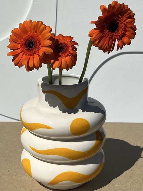VASE MARIPOSA - Que Rico / Optiplast -  Yellow , Home design Bensimon