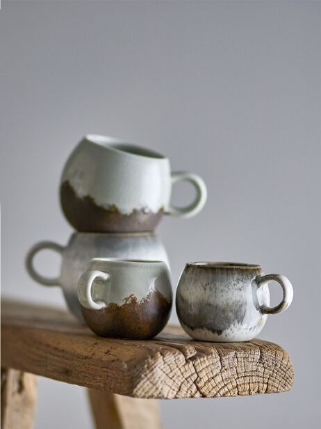 Tasse &agrave; expresso en gr&egrave;s Paula - Bloomingville -  Grey , Home design Bensimon