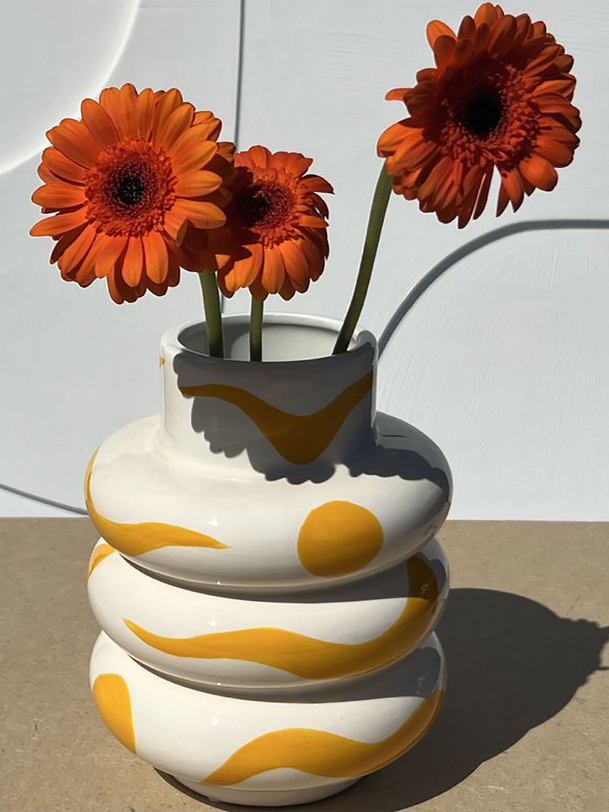 VASE MARIPOSA - Que Rico / Optiplast - Yellow , Home design Bensimon