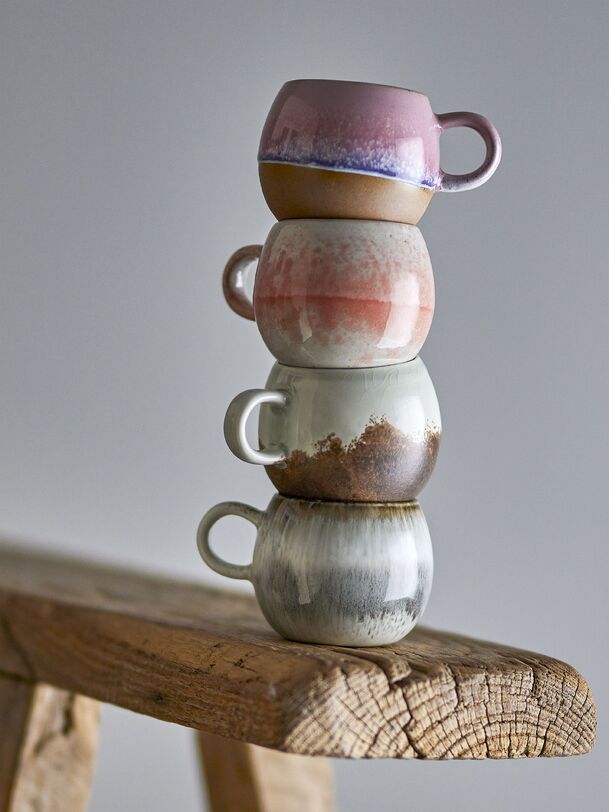 Tasse à expresso en grès Paula - Bloomingville - Grey , Home design Bensimon