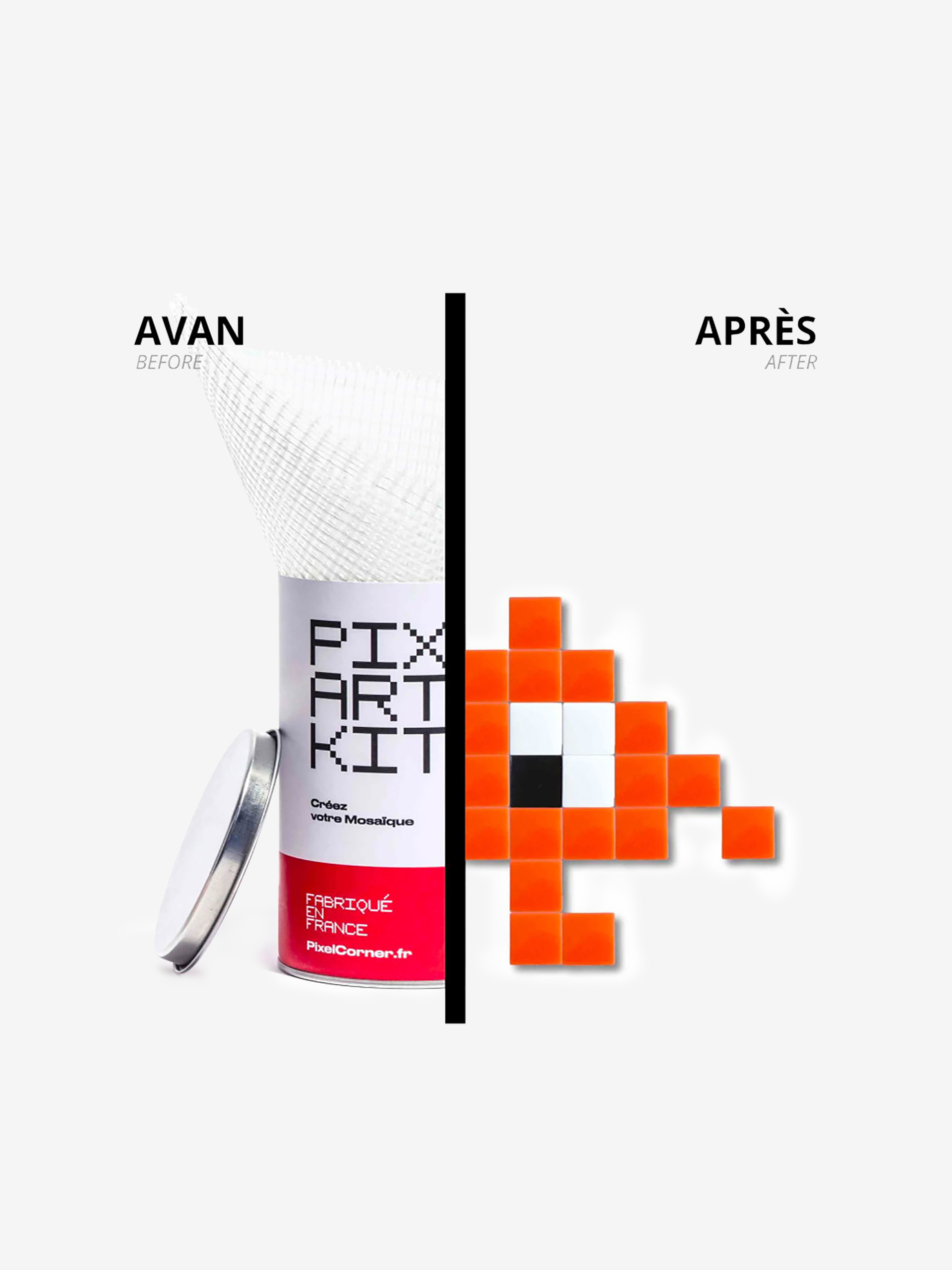 PIXEL ART -  Orange , Home design Bensimon