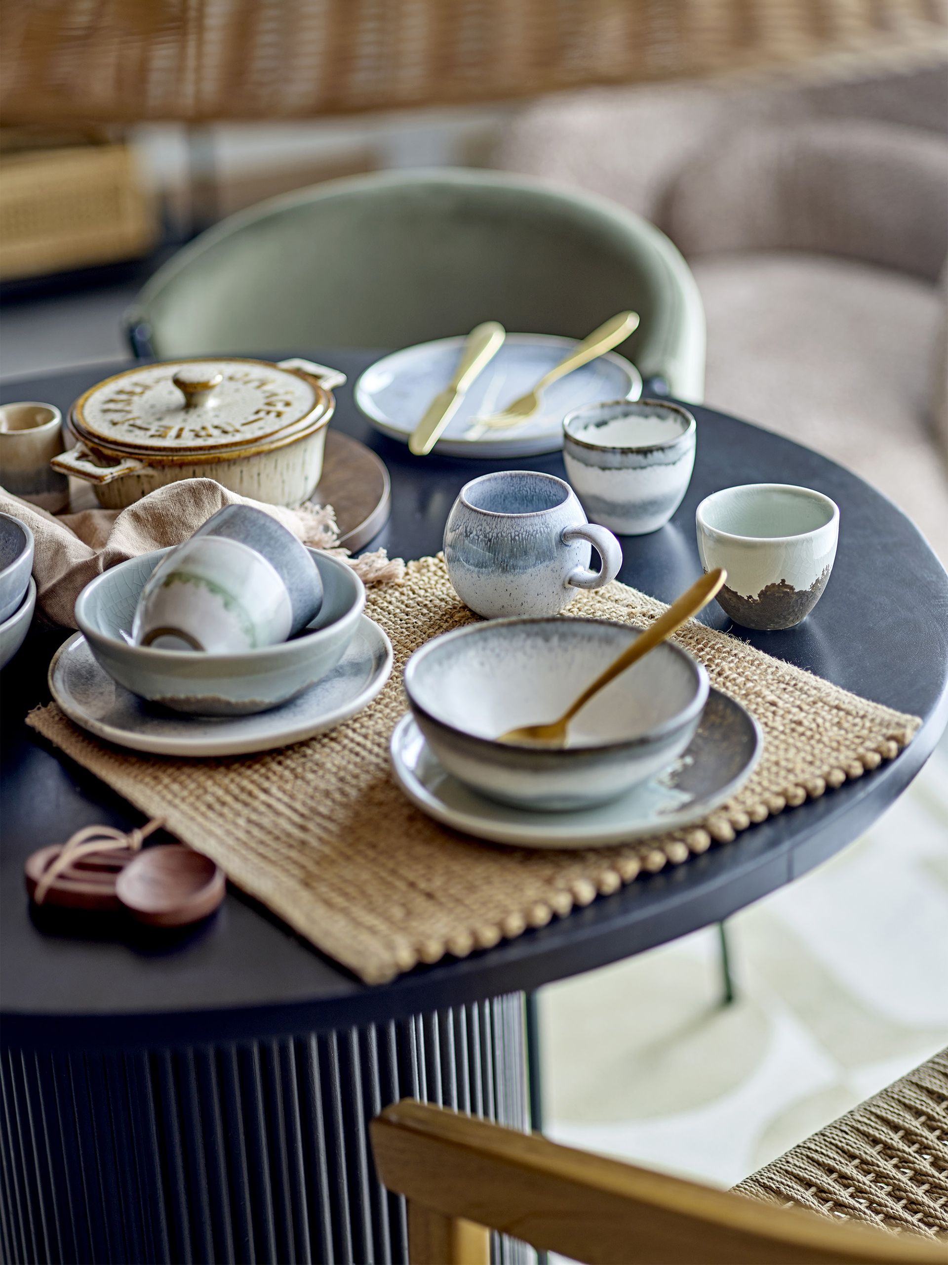 Tasse en grès Paula - Bloomingville - Blue , Home design Bensimon